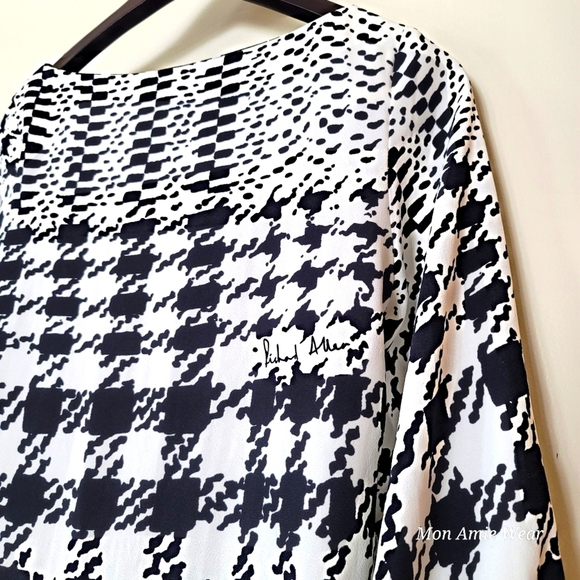RICHARD ALLAN x H&M Houndstooth Mini Sheath Dress Boatneck Size 0 - Picture 5 of 11